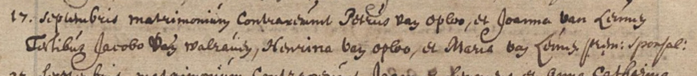 Klik voor foto in apart venster leunen_joanna_van__en_petrus_van_oploo_trouwen_op_17_september_1699_voor_de_rk_kerk_in_boxmeer.jpg